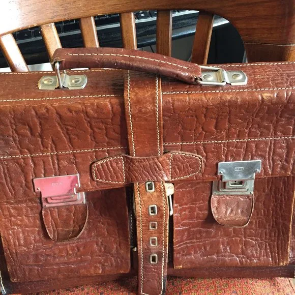 VINTAGE SWEDISH LEATHER BRIEFCASE - Picture 12 of 15